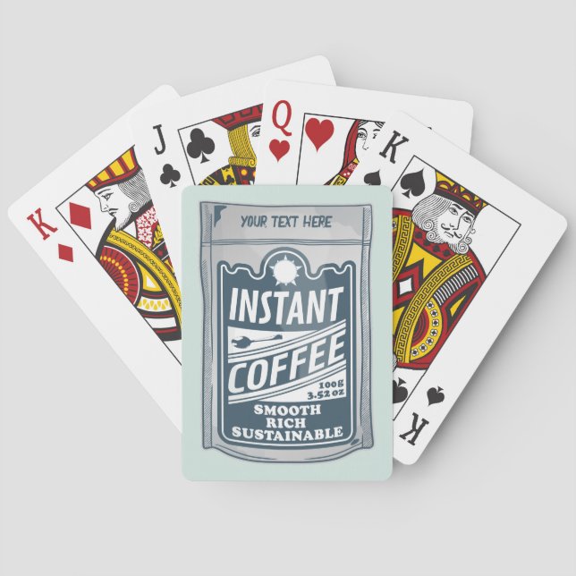 Baraja De Cartas Ilustracion de arte instantáneo de café pop (Reverso)