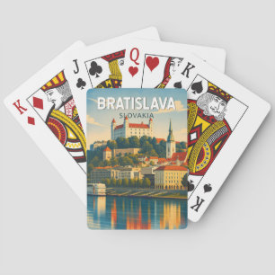 Baraja De Cartas Ilustración de Bratislava Eslovaquia Arte de Viaje