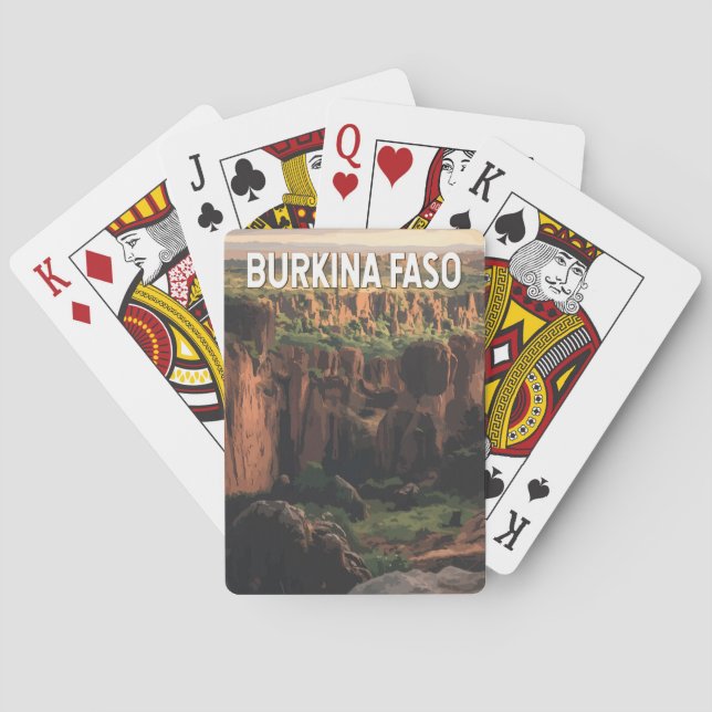Baraja De Cartas Ilustracion de Burkina Faso Viaje al arte (Reverso)