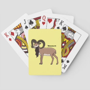 Baraja De Cartas Ilustracion de cabra de Mouflon