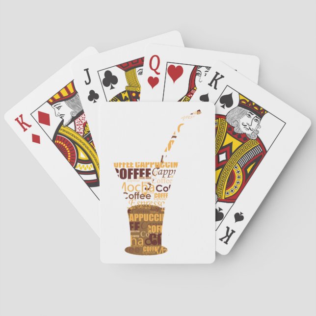 Baraja De Cartas Ilustracion de café moderno (Reverso)