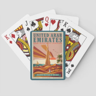 Baraja De Cartas Ilustración de camello de Emiratos Árabes Unidos B