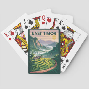Baraja De Cartas Ilustración de campos de Timor Oriental Arte de vi