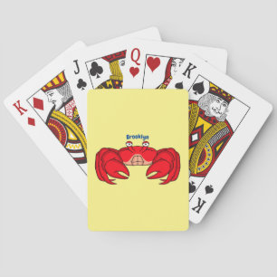 Baraja De Cartas Ilustracion de cangrejo rojo