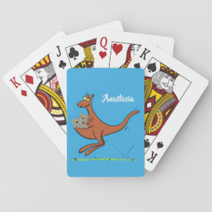 Baraja De Cartas Ilustracion de canguro y personalizado de koalas