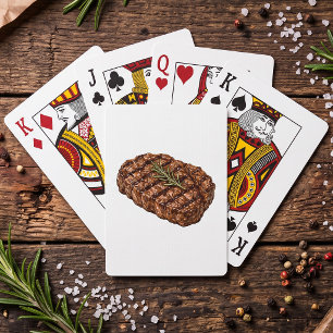 Baraja De Cartas Ilustración de carne de barbacoa de bistec ribeye