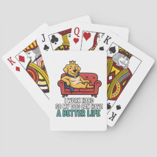 Baraja De Cartas Ilustración de cita divertida del rey perro mimado