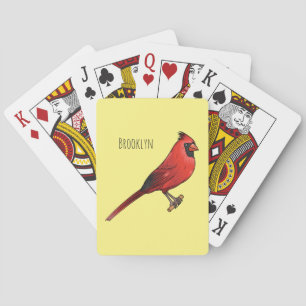 Baraja De Cartas Ilustración de dibujos animados de cardenal del no