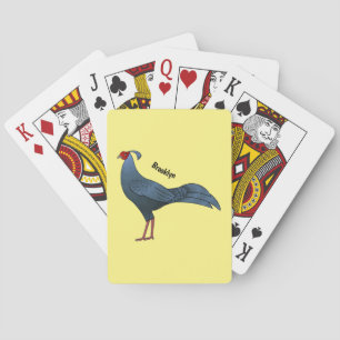 Baraja De Cartas Ilustración de dibujos animados de faisán siamés