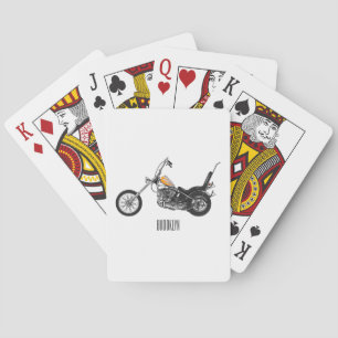 Baraja De Cartas Ilustración de dibujos animados de motocicleta Cho
