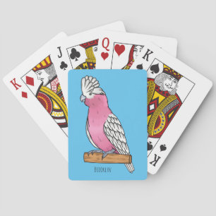 Baraja De Cartas ilustración de dibujos animados de pájaros Galah