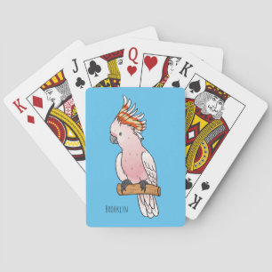 Baraja De Cartas Ilustración de dibujos animados del loro cacatúa d