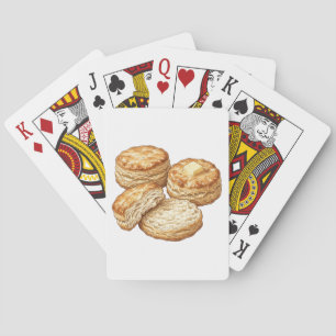Baraja De Cartas Ilustración de Galletas de Suero de Mantequilla de