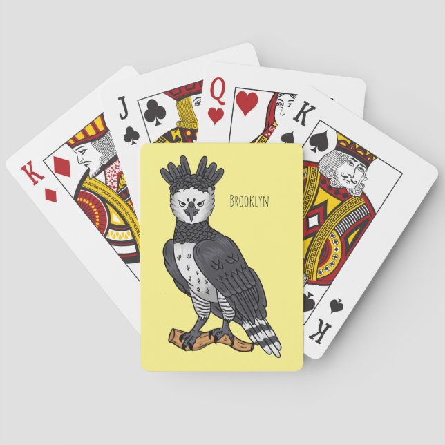 Baraja De Cartas Ilustracion de Harpy Eagle personalizado (Reverso)