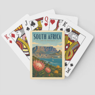 Baraja De Cartas Ilustración de la Montaña de la Mesa de Sudáfrica