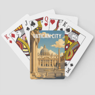 Baraja De Cartas Ilustración de la Plaza de San Pedro en la Ciudad