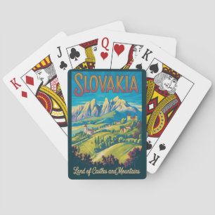 Baraja De Cartas Ilustración de la silueta de Eslovaquia Arte de vi