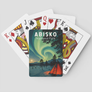 Baraja De Cartas Ilustración de las luces del norte del Parque Naci