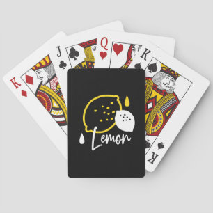 Baraja De Cartas Ilustracion de limón abstracto - Arte de cítricos 