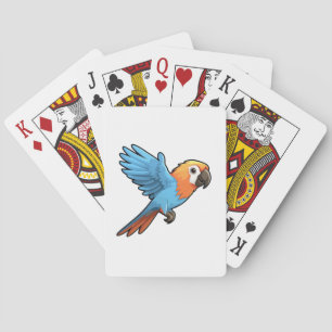 Baraja De Cartas Ilustración de loro de dibujos animados