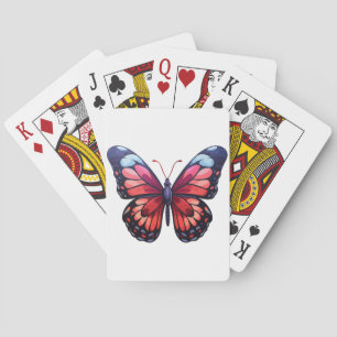 Baraja De Cartas Ilustración de mariposa de dibujos animados