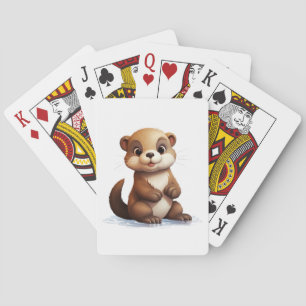 Baraja De Cartas ilustracion de nutria personalizado