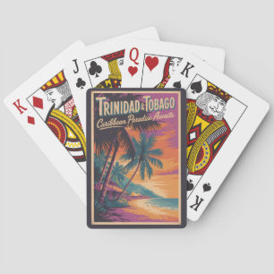 Baraja De Cartas Ilustración de paisaje de Trinidad y Tobago Viajes
