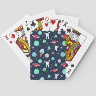 Baraja De Cartas Ilustración de patrón espacial