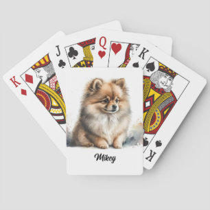 Baraja De Cartas Ilustracion de Perro Cuto - Pomerania