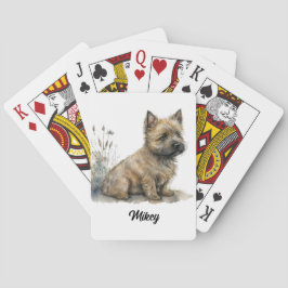 Baraja De Cartas Ilustracion de perro lindo - Cairn Terrier