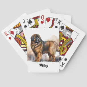 Baraja De Cartas Ilustración de perro lindo - Mastín Tibetano 