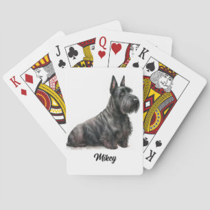Baraja De Cartas Ilustración de perro lindo - Terrier Escocés