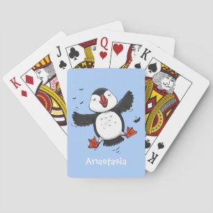 Baraja De Cartas Ilustracion de personalizado azul del ataúd flotan