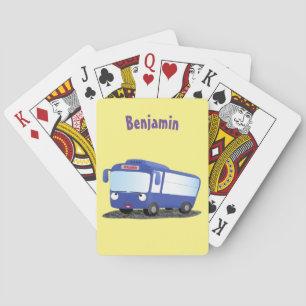 Baraja De Cartas Ilustracion de personalizado de autobús moderno az