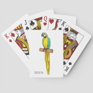 Baraja De Cartas Ilustracion de personalizado de aves de macao azul