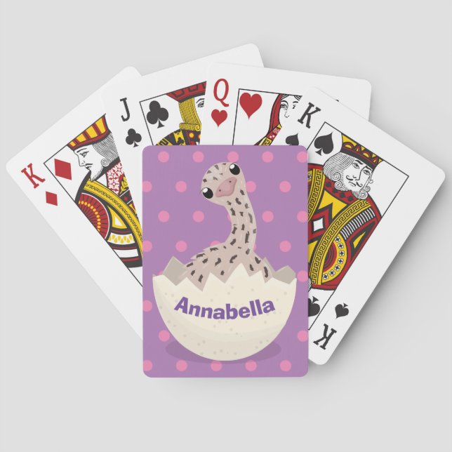 Baraja De Cartas Ilustracion de personalizado de avestruz de bebé (Reverso)