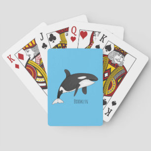 Baraja De Cartas Ilustracion de personalizado de ballenas asesina