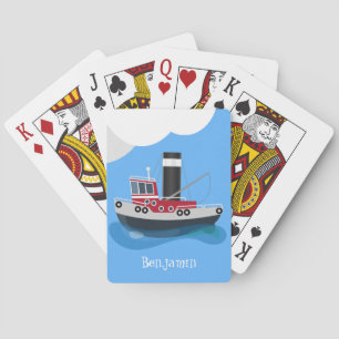 Baraja De Cartas Ilustracion de personalizado de barco de pesca de