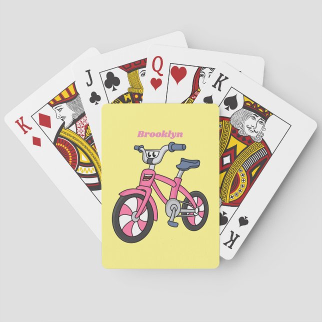Baraja De Cartas Ilustracion de personalizado de bicicleta de niños (Reverso)