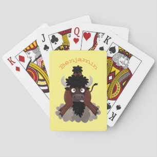 Baraja De Cartas Ilustracion de personalizado de bisontes búfalos d