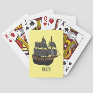 Baraja De Cartas Ilustracion de personalizado de buques piratas