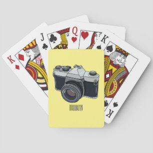 Baraja De Cartas Ilustracion de personalizado de cámara de cine