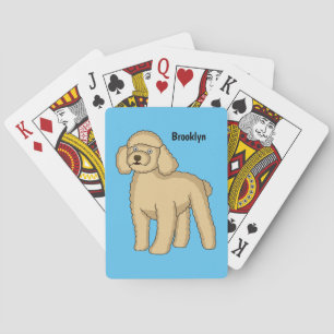 Baraja De Cartas Ilustracion de personalizado de caniche marrón fel