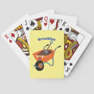 Baraja De Cartas Ilustracion de personalizado de carretilla naranja