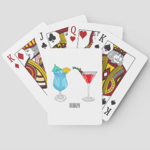Baraja De Cartas Ilustracion de personalizado de cócteles