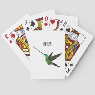 Baraja De Cartas Ilustracion de personalizado de colibrí con moto d