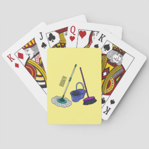 Baraja De Cartas Ilustracion de personalizado de escobas y mopas