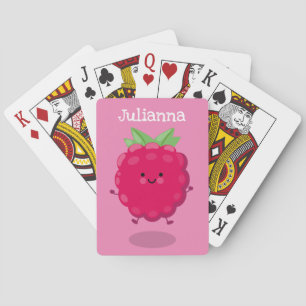 Baraja De Cartas Ilustracion de personalizado de frambuesa alegre