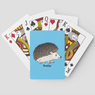 Baraja De Cartas Ilustracion de personalizado de hedgehog espinoso