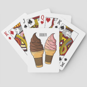 Baraja De Cartas Ilustracion de personalizado de helado de cono